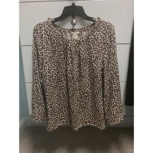 J.CREW Cheetah Print “Tessa” Blouse. Size 12